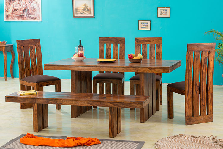 Spainish Dining Set (Walnut Finish)